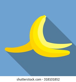 Vector Banana Peel Icon,flat Design