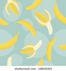 Patrón transparente del vector banana