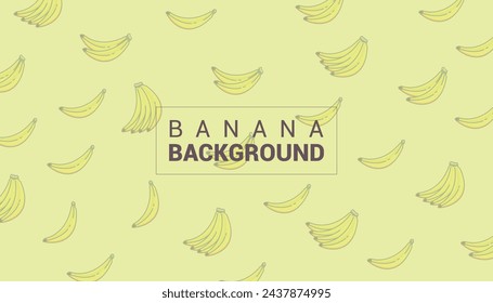 vector banana theme background design, wall wallpaper etc.