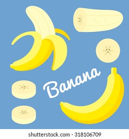 Vector Banana,flat Design