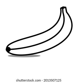 vector bananas for children to color, simple and unique design