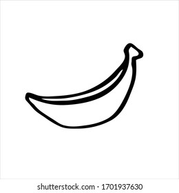 Plátanos vectoriales en un fondo blanco. Gran impresión para tela, papel de envoltura, papel pintado, tela, cubierta, colorante. Ilustración de estilo doodle dibujada a mano en tinta negra.
