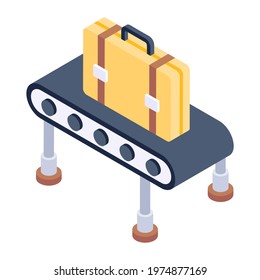 A vector of band conveyor, editable icon 