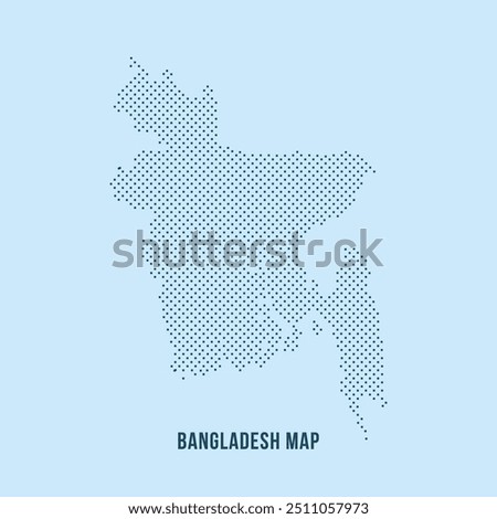 Vector Bangladesh Map Design. Bangladesh map background with dot pattern. Futuristic BD map shape background for presentation, background, and website.