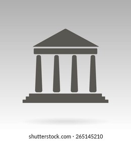 Vector bank building icon