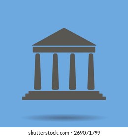 Vector bank building icon
