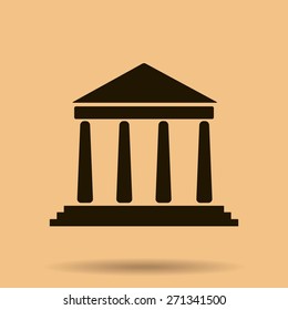 Vector bank building icon