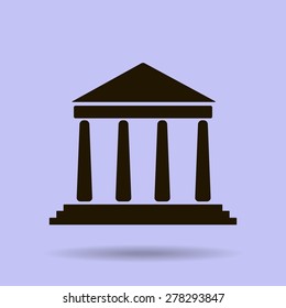 Vector bank building icon