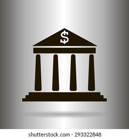 Vector bank building icon