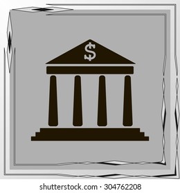 Vector bank building icon