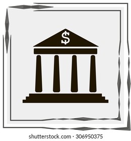 Vector bank building icon