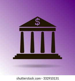 Vector bank building icon