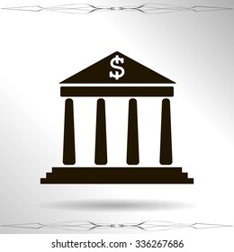 Vector bank building icon