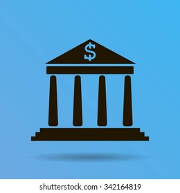 Vector bank building icon