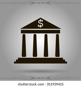 Vector bank building icon