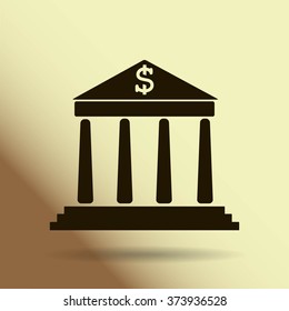 Vector bank building icon
