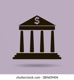 Vector bank building icon