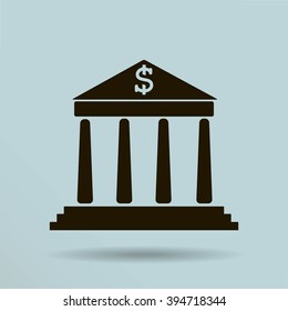 Vector bank building icon