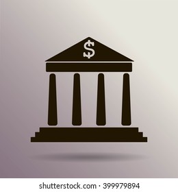 Vector bank building icon
