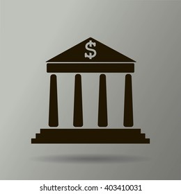 Vector bank building icon