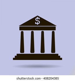 Vector bank building icon