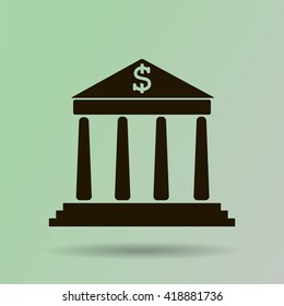 Vector bank building icon