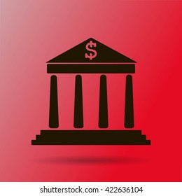 Vector bank building icon