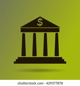 Vector bank building icon