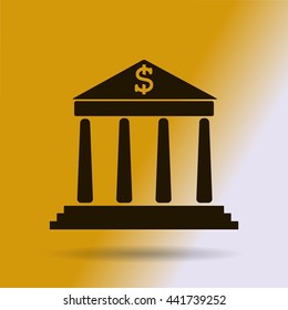 Vector bank building icon