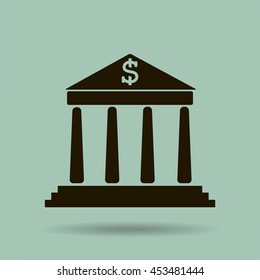 Vector bank building icon