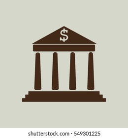 Vector bank building icon
