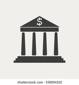 Vector bank building icon