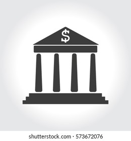 Vector bank building icon