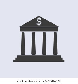 Vector bank building icon