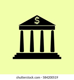 Vector bank building icon