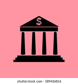 Vector bank building icon
