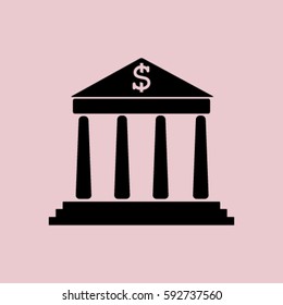 Vector bank building icon