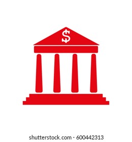 Vector bank building icon