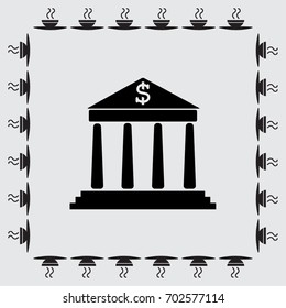 Vector bank building icon