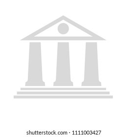 vector Bank building illustration, business finance icon - money savings