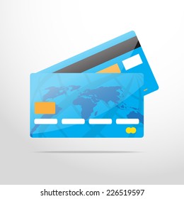 Vector bank card icon. Eps 10. 