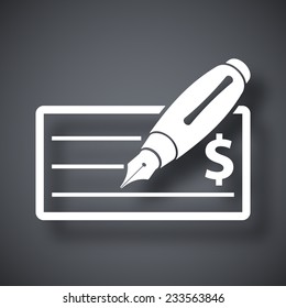 Vector Bank Check Icon