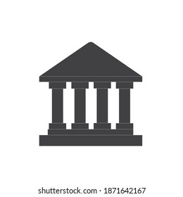 vector bank icon on white background