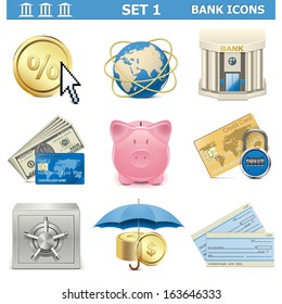 Vector Bank Icons Set 1