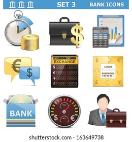 Vector Bank Icons Set 3