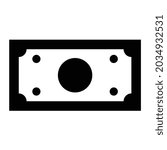 Vector Bank note Glyph Icon Design
