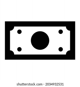 Vector Billete Banco Diseño de iconos glifos
