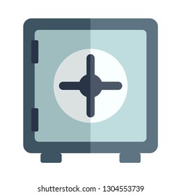 vector bank safe icon -lock symbol- payment icon - money security symbol - protection illustration- confidential sign -financial sign - wealth illustration-cash icon - Vector