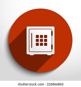 Vector bank safe web icon. Eps 10.