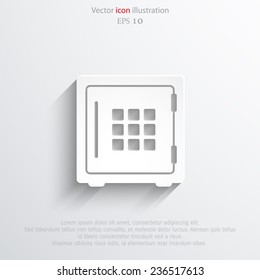 Vector bank safe web icon. Eps 10.